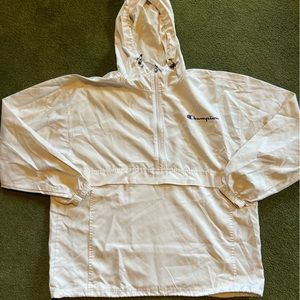 Champion Large White Windbreaker